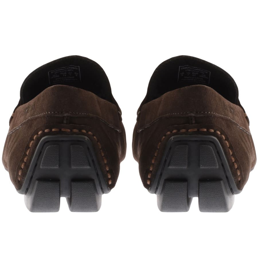 Alternative Image for ProductEmporio Armani Suede Driver Shoes Brown2